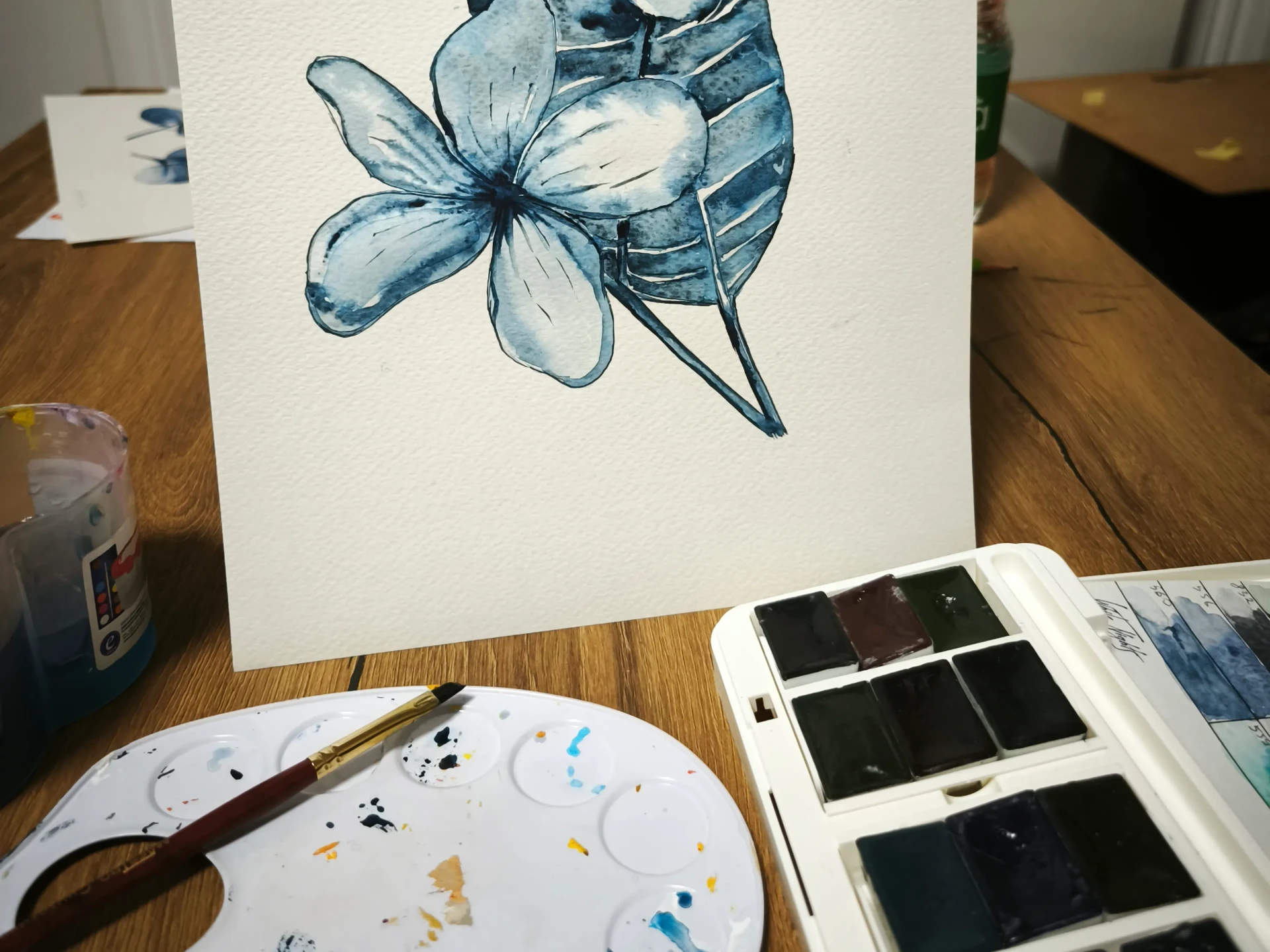 Granulating Watercolours